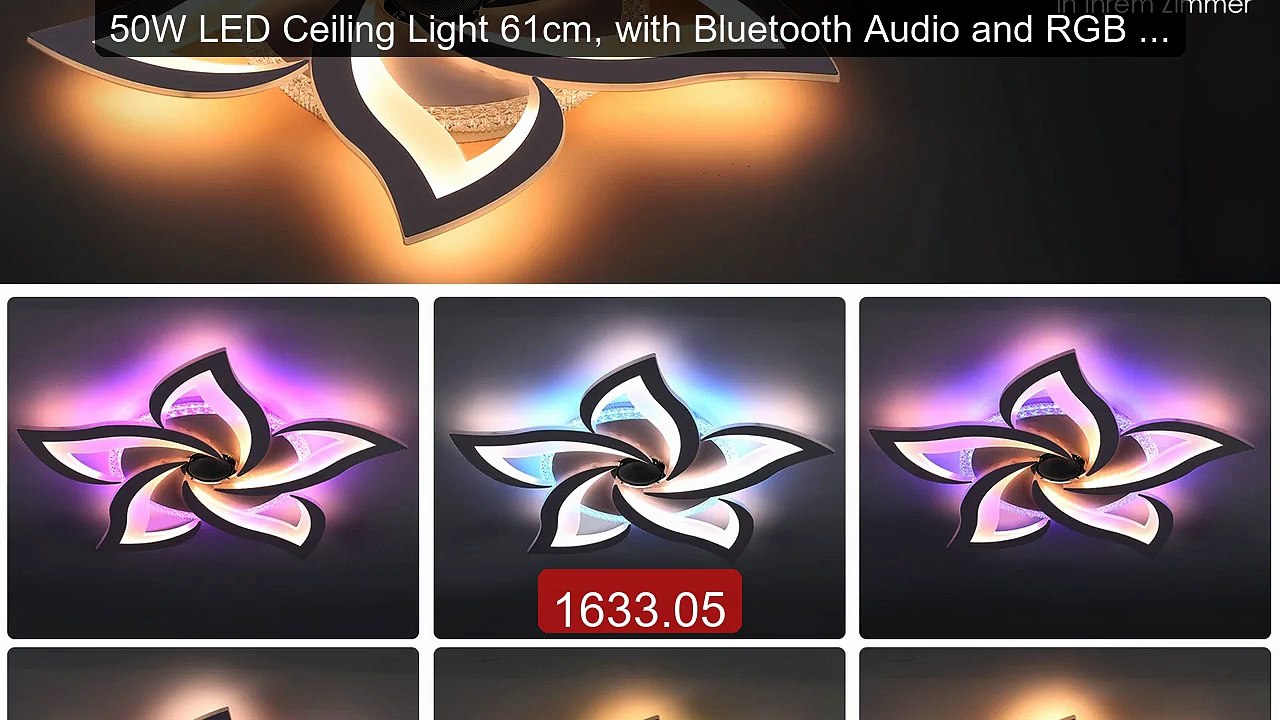 50W LED Ceiling Light 61cm, with Bluetooth Audio and RGB ba... -- Top Pick 2026 | Unbeatable Price!