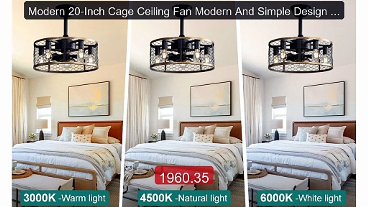 Modern 20-Inch Cage Ceiling Fan Modern And Simple Design Ceil... -- Amazing Value 2026 | Must Have!