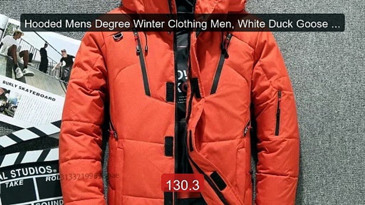 Hooded Mens Degree Winter Clothing Men, White Duck Goose Fe... -- Top Pick 2026 | Unbeatable Price!