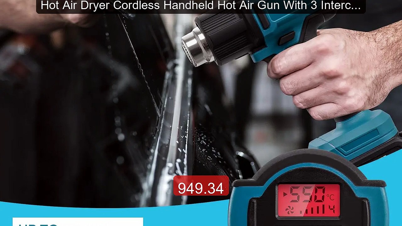 Hot Air Dryer Cordless Handheld Hot Air Gun With 3 Interchange... -- Best Buy 2026 | Great Quality!