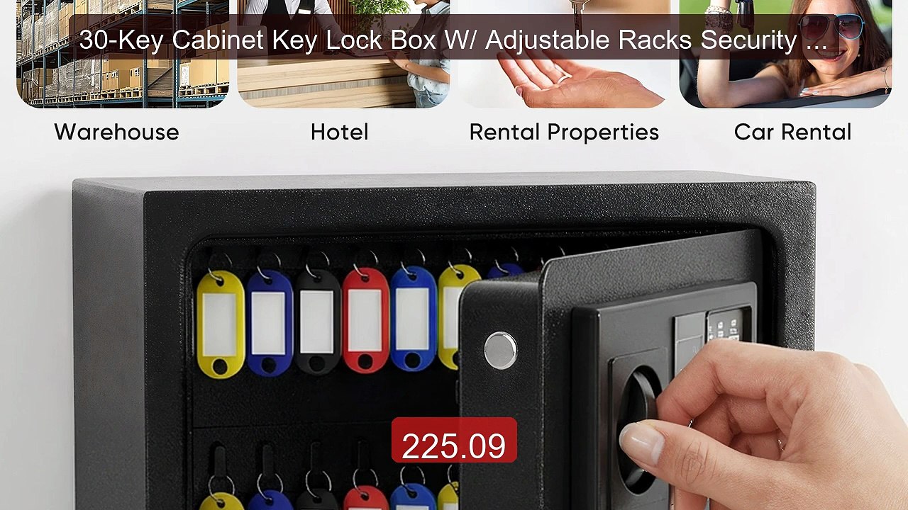 30-Key Cabinet Key Lock Box W/ Adjustable Racks Security Key S... -- Best Buy 2026 | Great Quality!