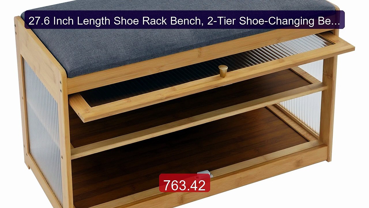 27.6 Inch Length Shoe Rack Bench, 2-Tier Shoe-Changing Bench,... -- Amazing Value 2026 | Must Have!