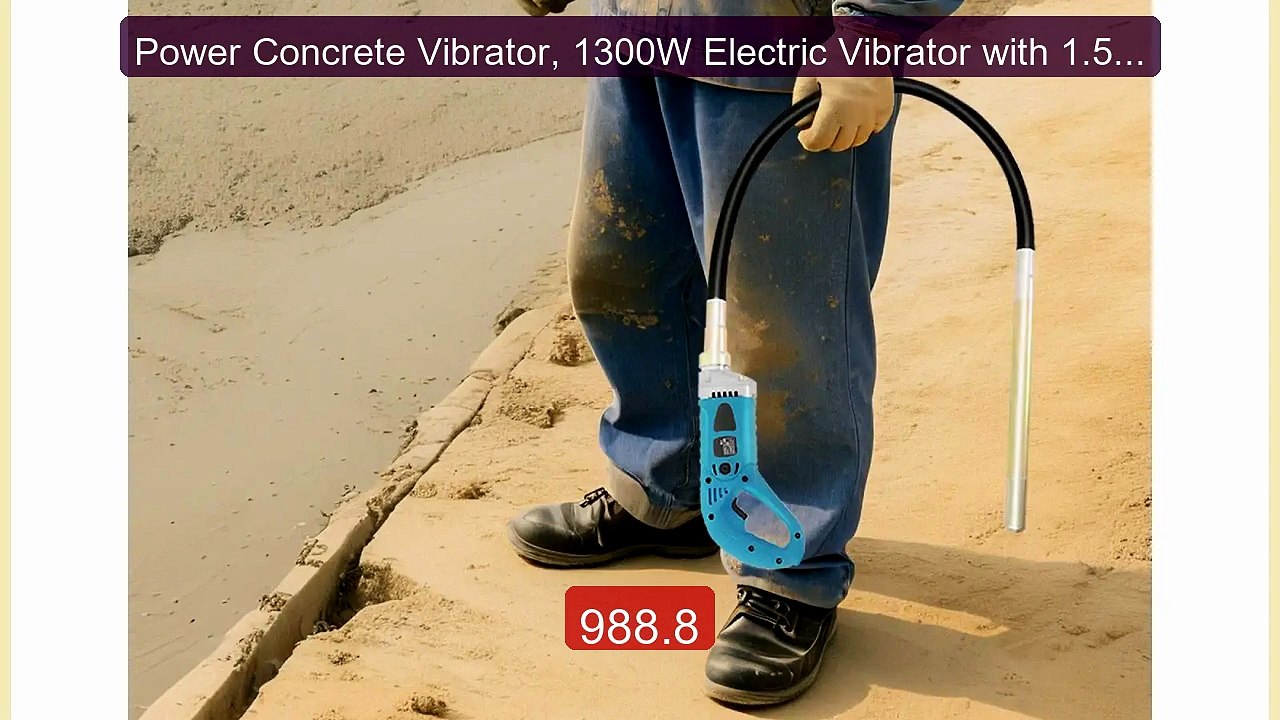 Power Concrete Vibrator, 1300W Electric Vibrator with 1.5M Sha... -- Best Buy 2026 | Great Quality!