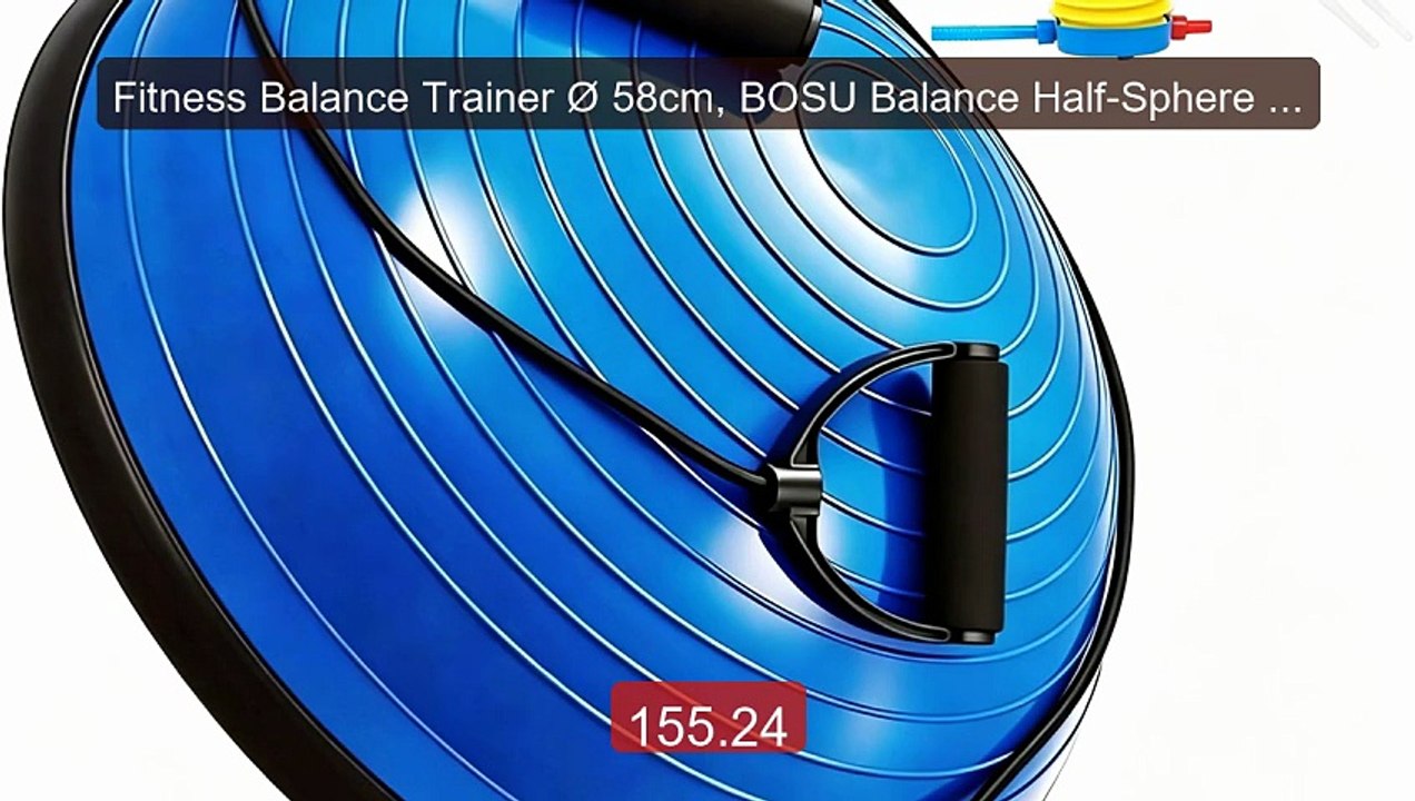 Fitness Balance Trainer Ø 58cm, BOSU Balance Ha...