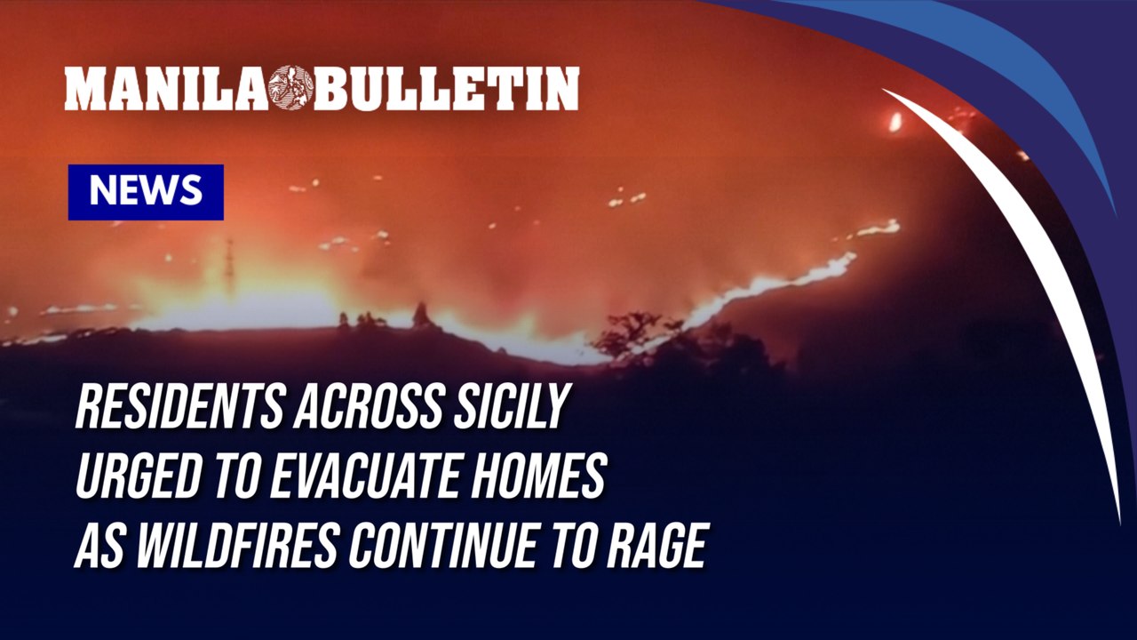 Residents across Sicily urged to evacuate homes as wildfires continue to rage