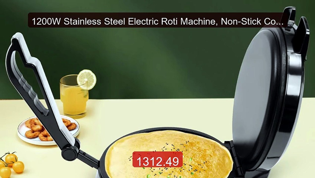 1200W Stainless Steel Electric Roti Machine, Non-Stick Coating, Ad... -- Best Deal 2026 | Shop Now!