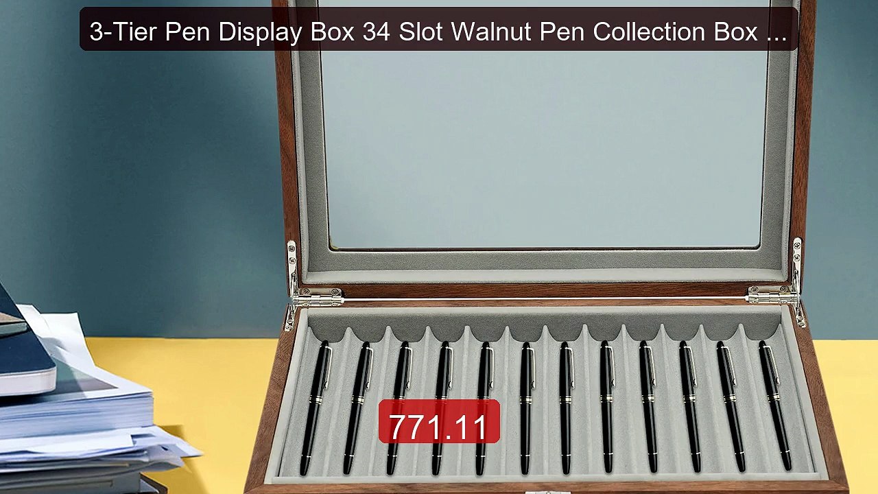 3-Tier Pen Display Box 34 Slot Walnut Pen Collection Box 31*2... -- Amazing Value 2026 | Must Have!