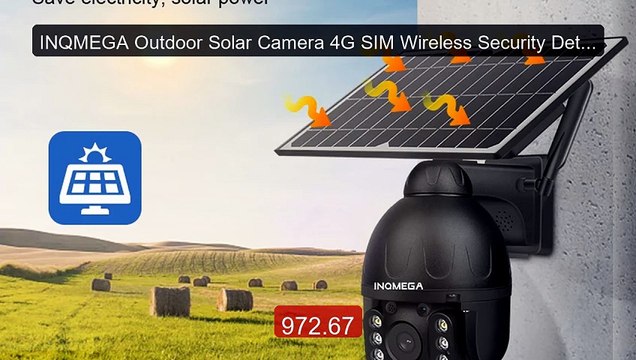 INQMEGA Outdoor Solar Camera 4G SIM Wireless Security Detachab... Hot Deal 2026 | Limited Offer!