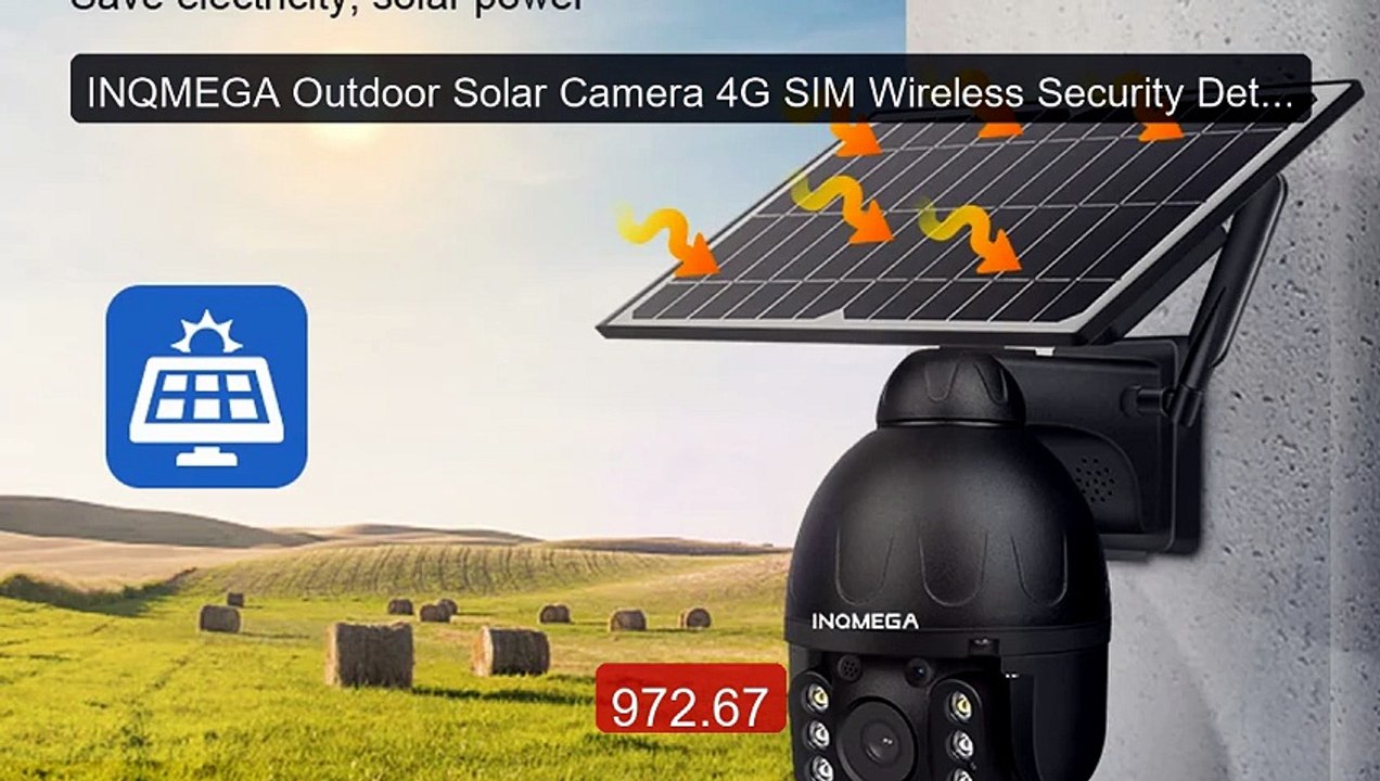 INQMEGA Outdoor Solar Camera 4G SIM Wireless Security Detachab... -- Hot Deal 2026 | Limited Offer!