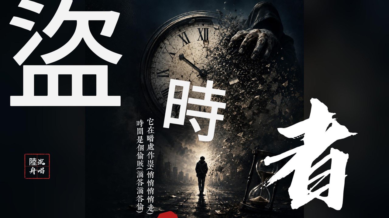 陸沉舟-盜時者『抓不住的流水留不下的宿醉一眨眼青春就被它碾碎』#陸沉舟 #盜時者【動態歌詞/Lyrics Video】