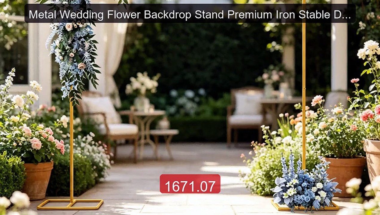 Metal Wedding Flower Backdrop Stand Premium Iron Stable Durabl... -- Best Buy 2026 | Great Quality!
