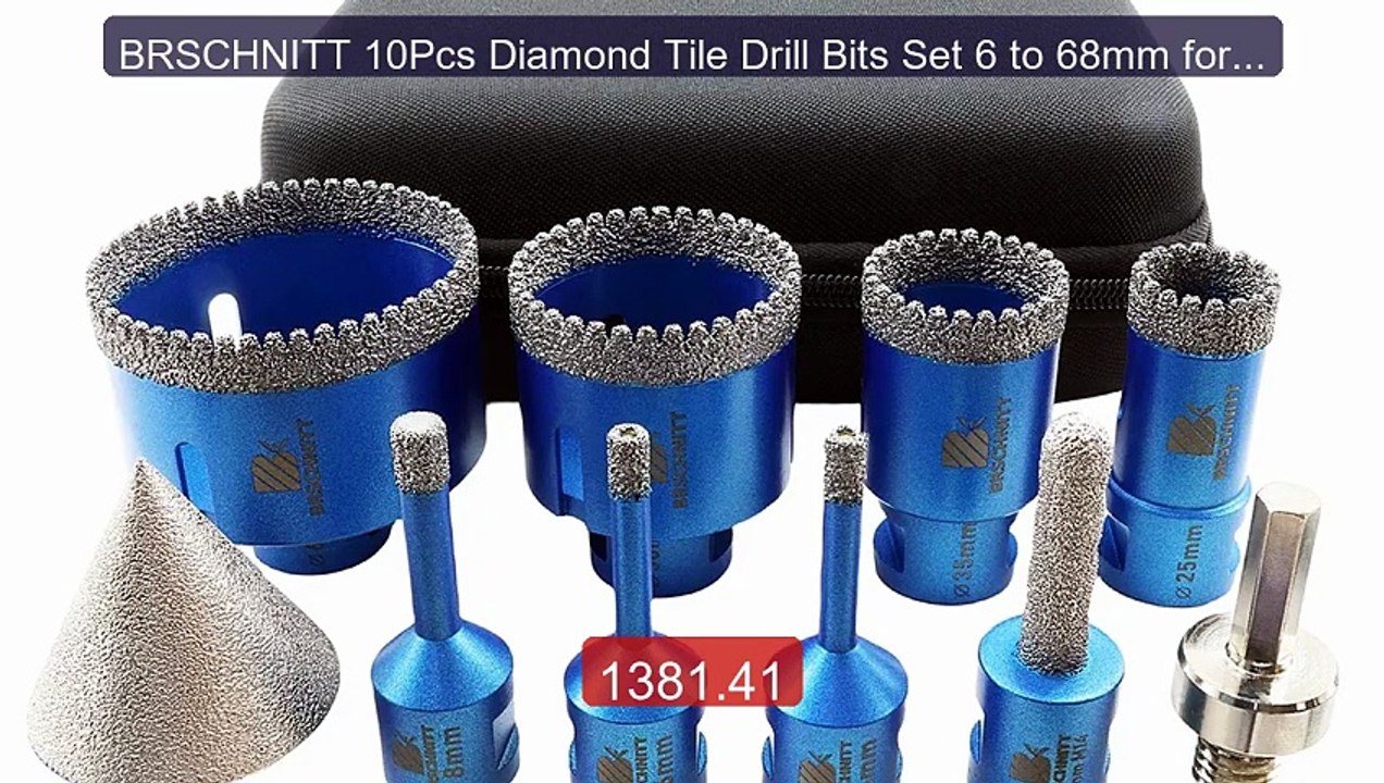 BRSCHNITT 10Pcs Diamond Tile Drill Bits Set 6 to 68mm for M... -- Top Pick 2026 | Unbeatable Price!
