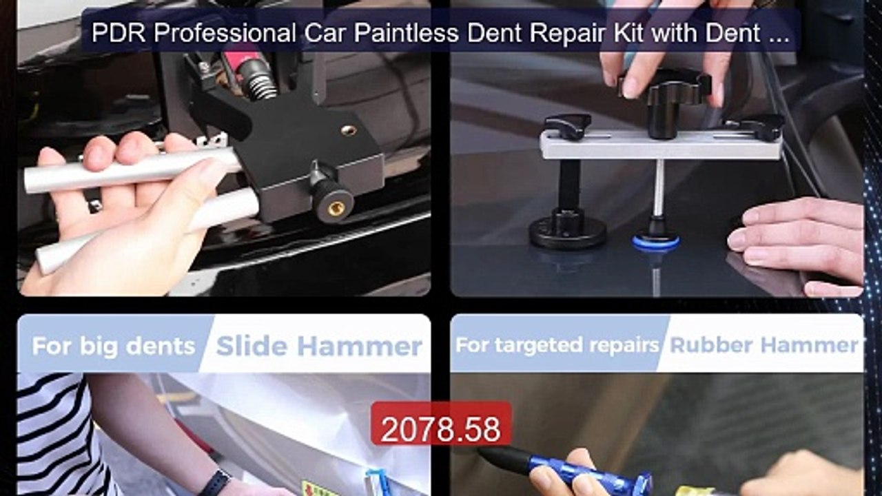 PDR Professional Car Paintless Dent Repair Kit...