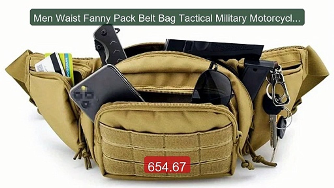 Men Waist Fanny Pack Belt Bag Tactical Military Motorcycle ... -- Top Pick 2026 | Unbeatable Price!