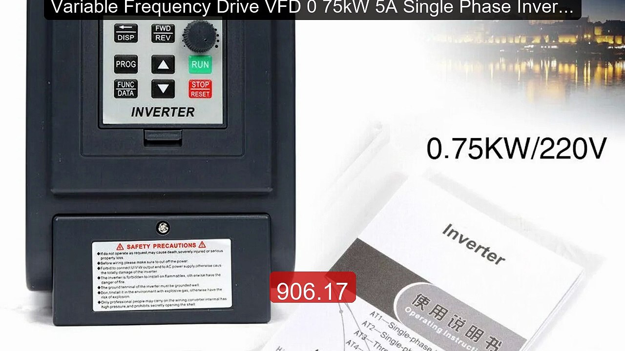 Variable Frequency Drive VFD 0 75kW 5A Single Phase Inverter for F... -- Best Deal 2026 | Shop Now!