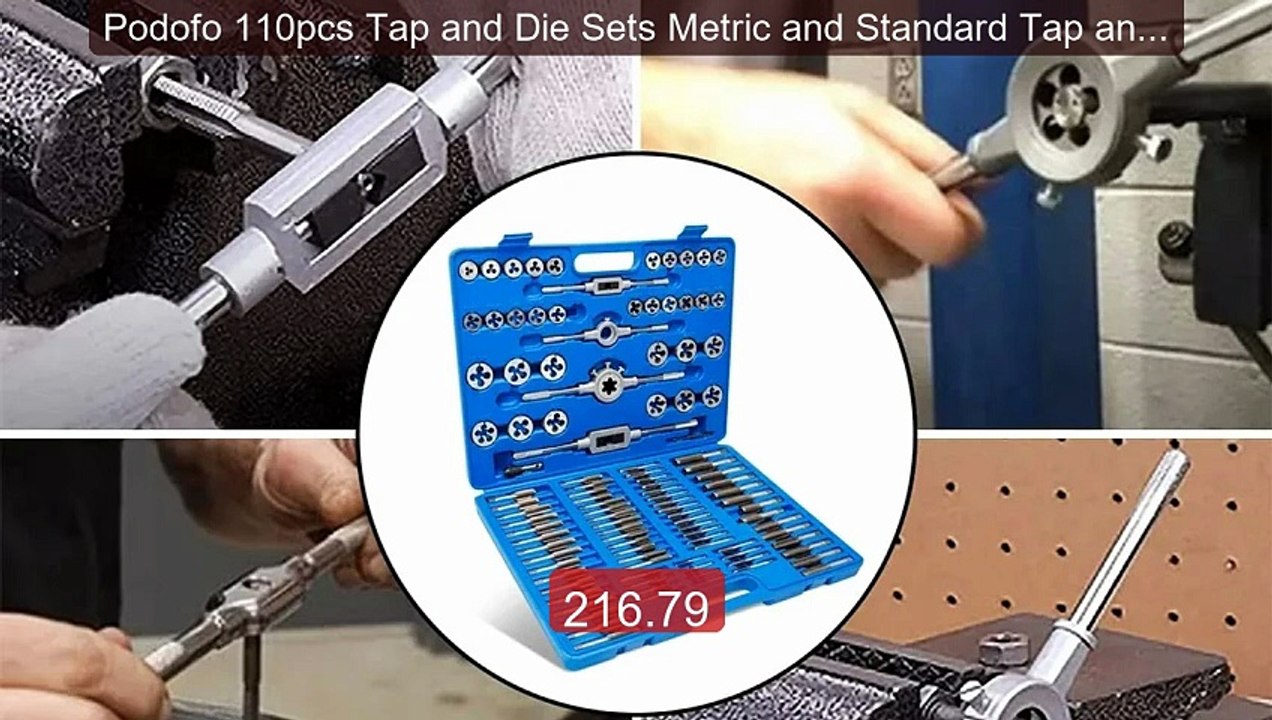 Podofo 110pcs Tap and Die Sets Metric and Standard Tap and ... -- Top Pick 2026 | Unbeatable Price!
