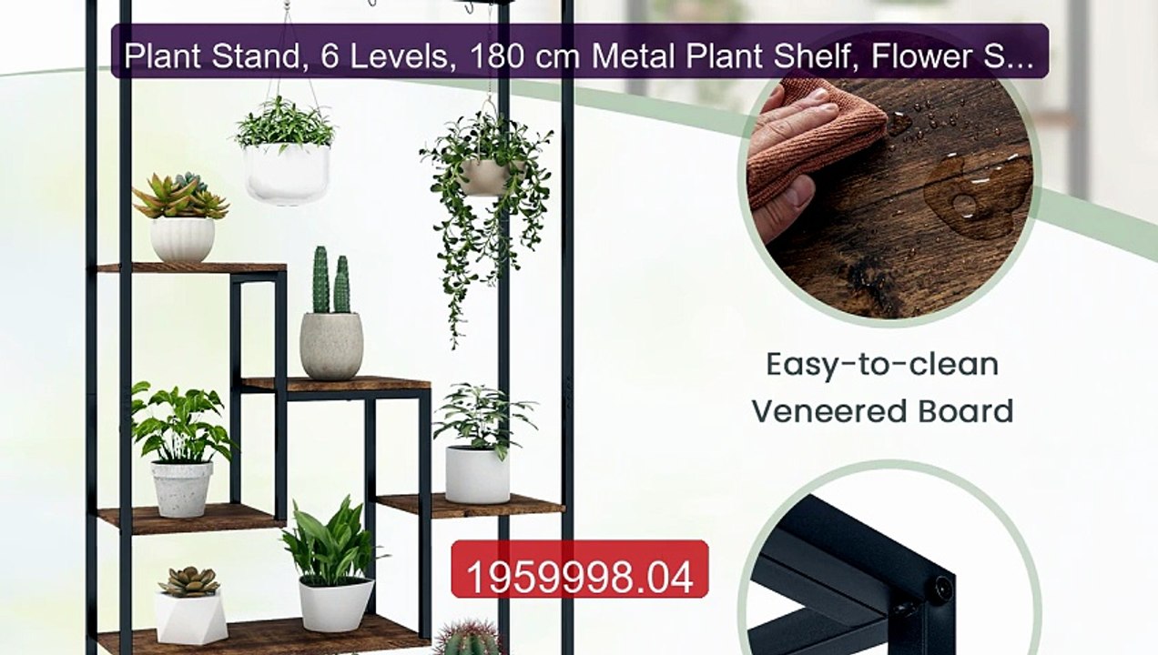 Plant Stand, 6 Levels, 180 cm Metal Plant Shelf, Flower Shelf ... -- Best Buy 2026 | Great Quality!