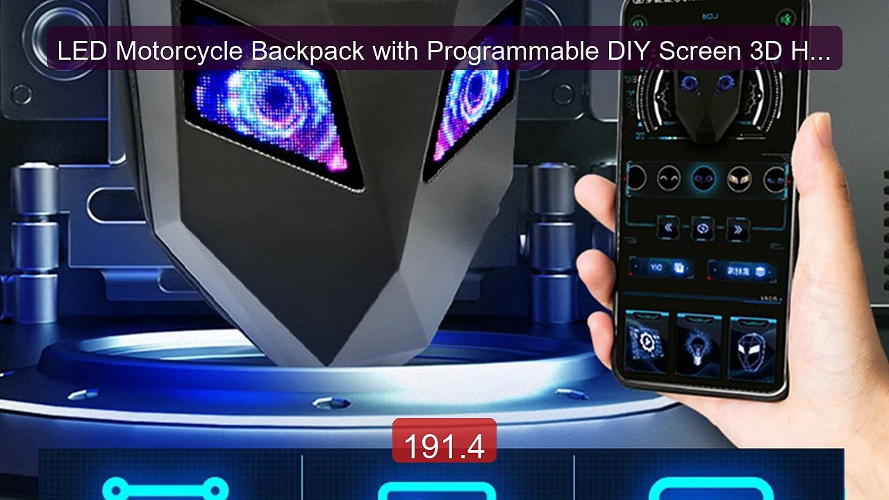 LED Motorcycle Backpack with Programmable DIY Screen 3D Har... -- Top Pick 2026 | Unbeatable Price!