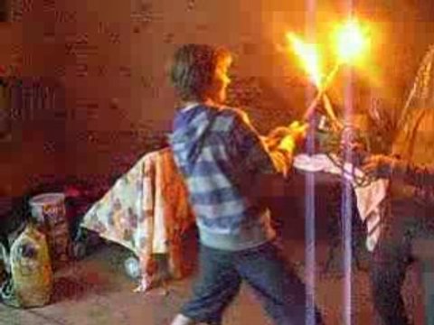 Baston épée en feu