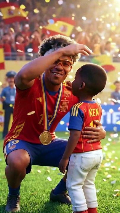 A Beautiful Brotherly Moment ❤️ Lamine Yamal Celebrates Victory with His Younger Brother
