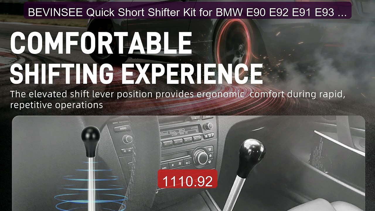 BEVINSEE Quick Short Shifter Kit for BMW E90 E92 E91 E93 32... -- Top Pick 2026 | Unbeatable Price!