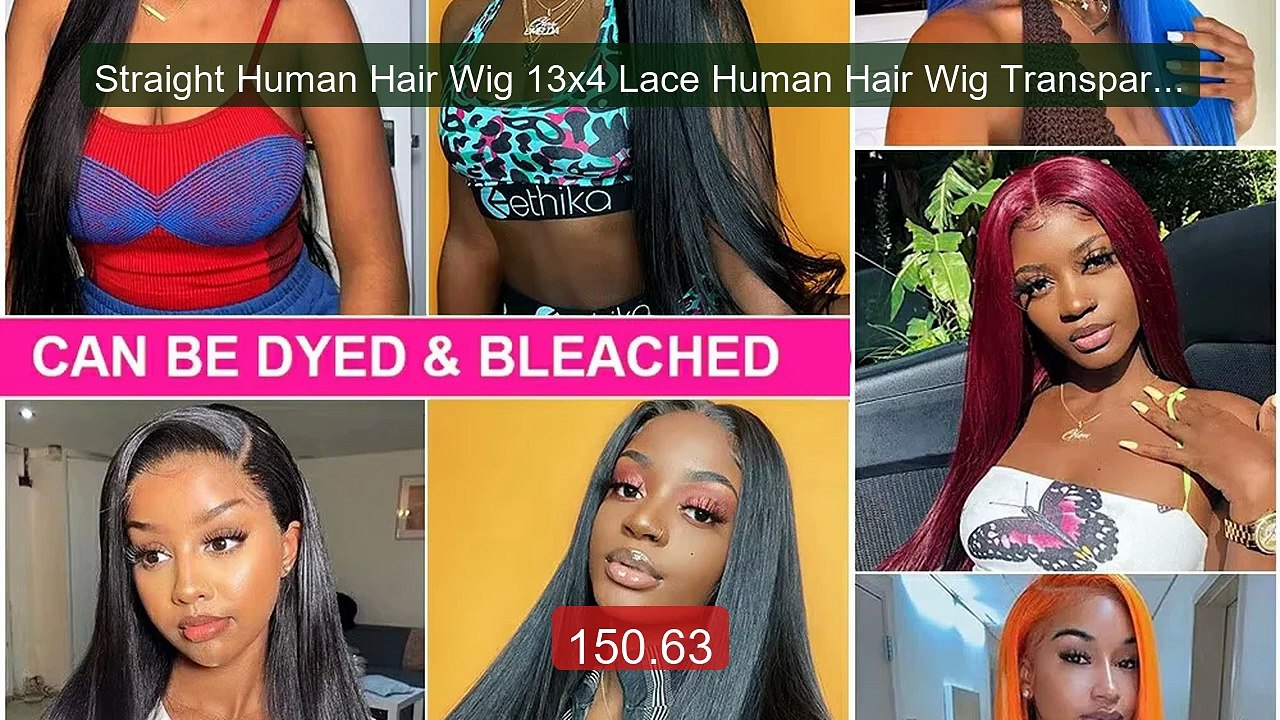 Straight Human Hair Wig 13x4 Lace Human Hair Wig Transparent L... -- Hot Deal 2026 | Limited Offer!