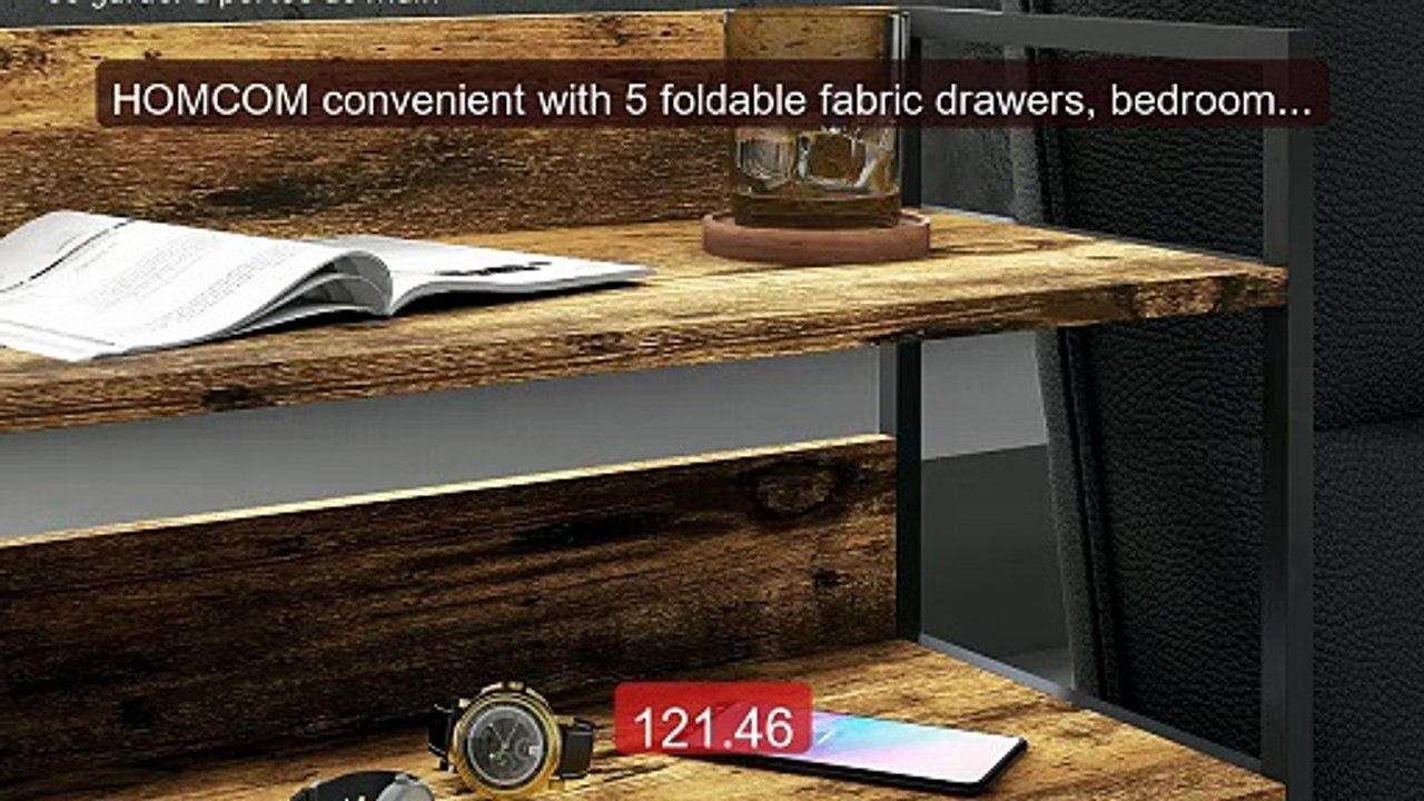 HOMCOM convenient with 5 foldable fabric drawers, bedroom c... -- Top Pick 2026 | Unbeatable Price!