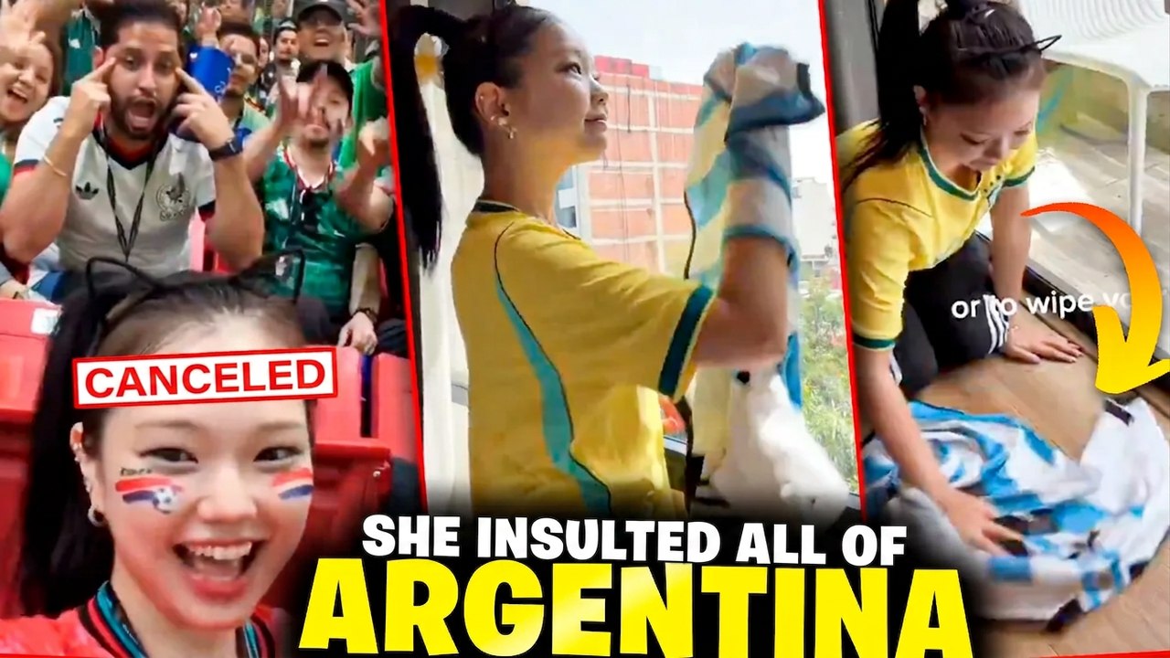 Korean Influencer Mops the Floor with an Argentina Jersey—and Destroys Her Career 💀 InoCat