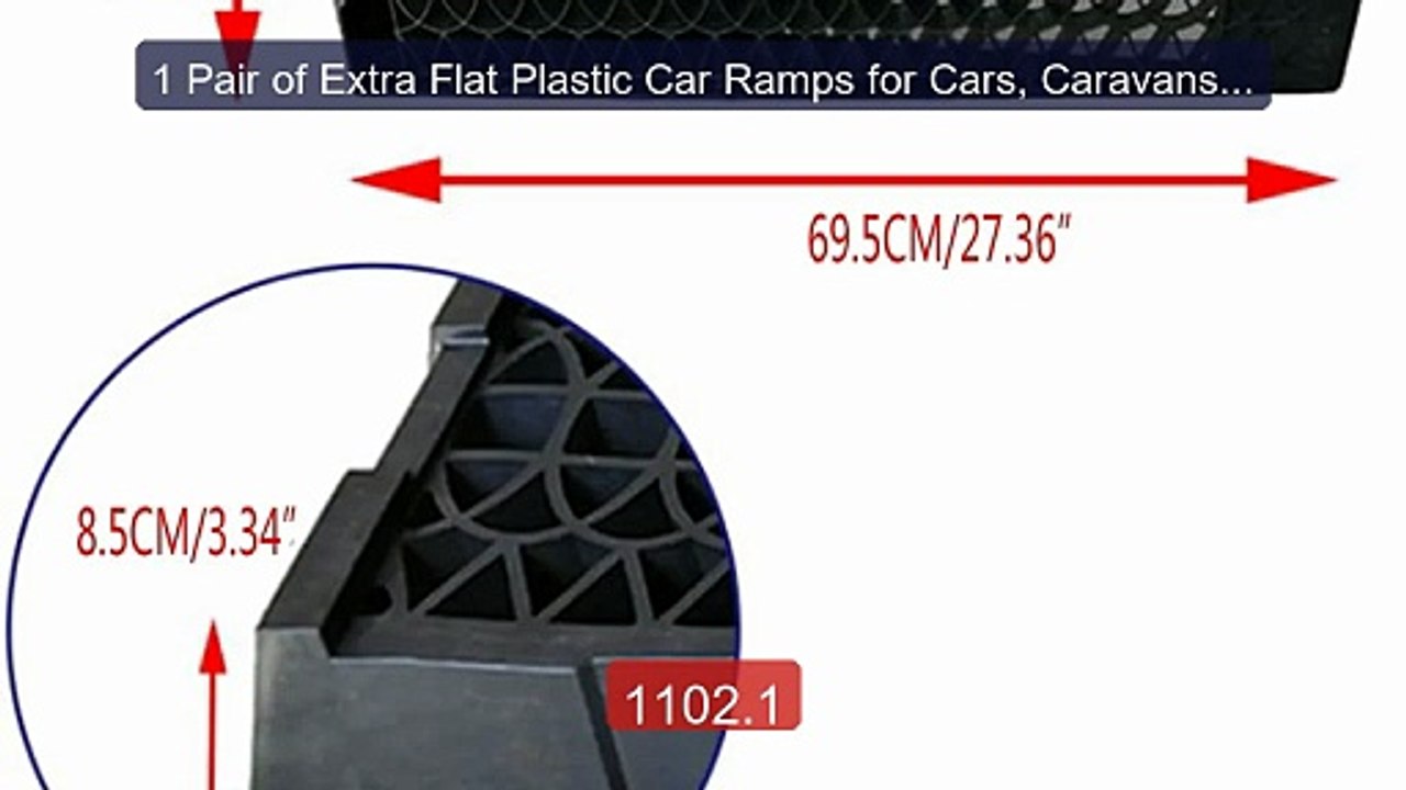 1 Pair of Extra Flat Plastic Car Ramps for Cars...