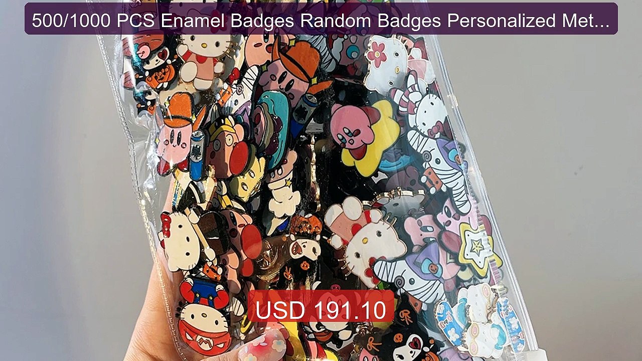 500/1000 PCS Enamel Badges Random Badges Personalized Metal Pins Fo... -- Top Rated 2026 | Buy Now!