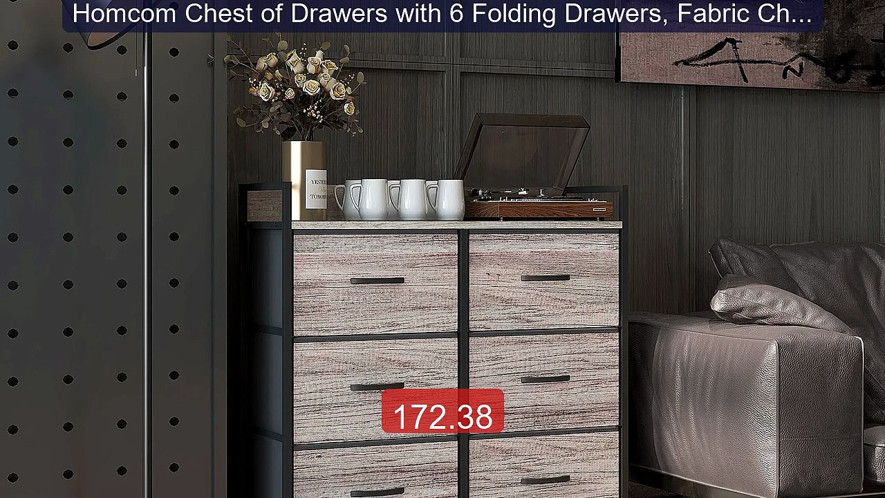 Homcom Chest of Drawers with 6 Folding Drawers, Fabric Chest o... -- Best Buy 2026 | Great Quality!