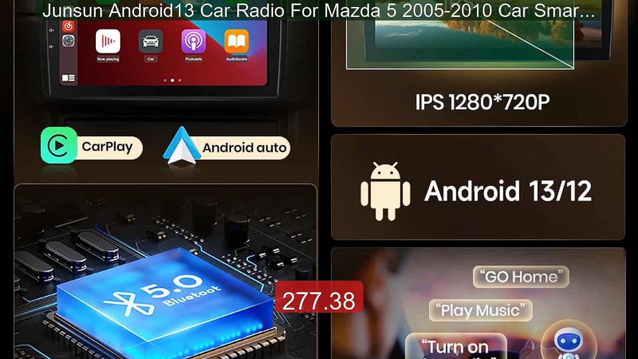 Junsun Android13 Car Radio For Mazda 5 2005-2010 Car Smart Sy... -- Amazing Value 2026 | Must Have!