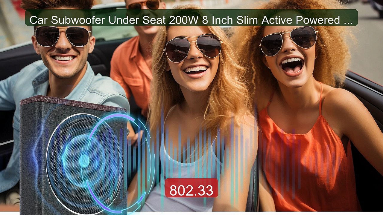 Car Subwoofer Under Seat 200W 8 Inch Slim Active Powered Ampli... -- Best Buy 2026 | Great Quality!