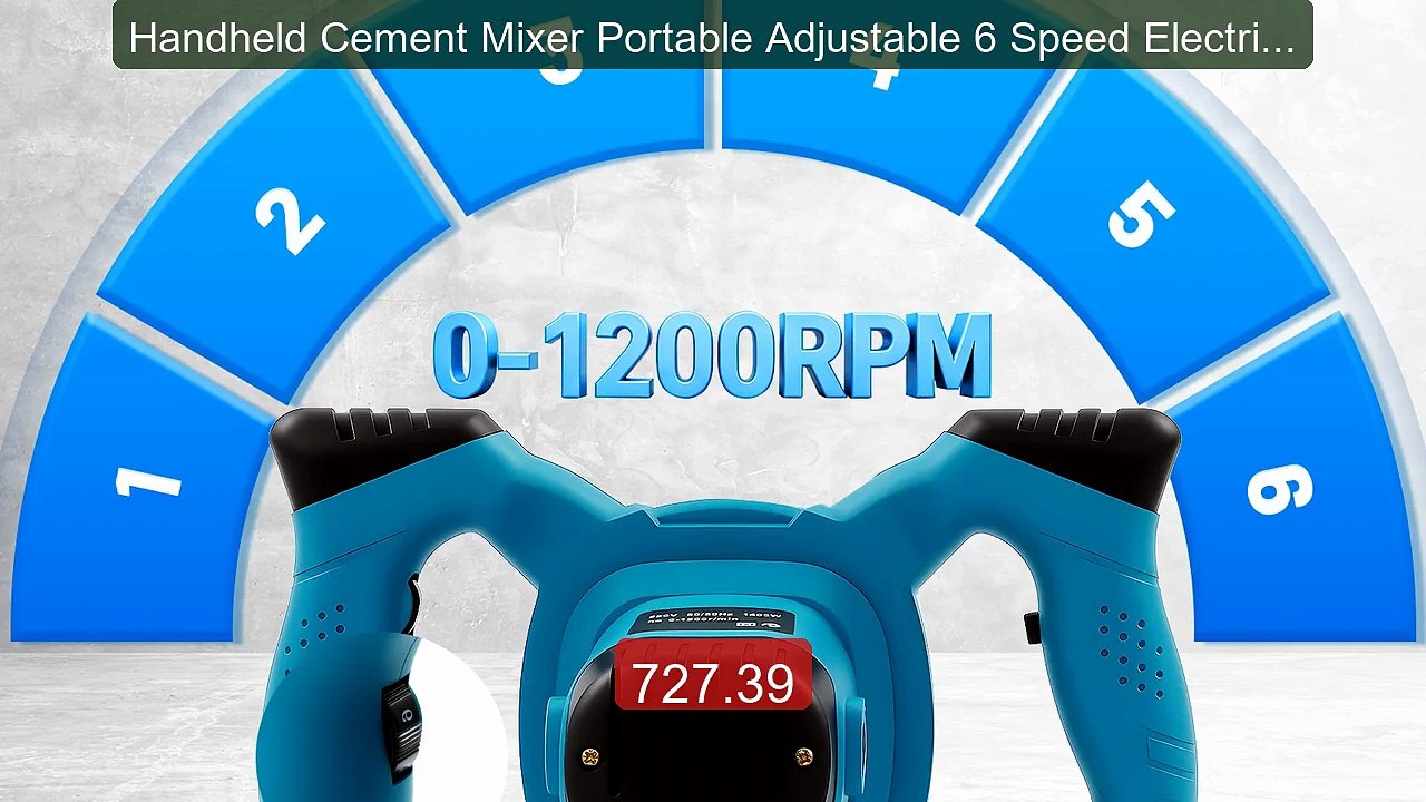 Handheld Cement Mixer Portable Adjustable 6 Speed Electric ... -- Top Pick 2026 | Unbeatable Price!