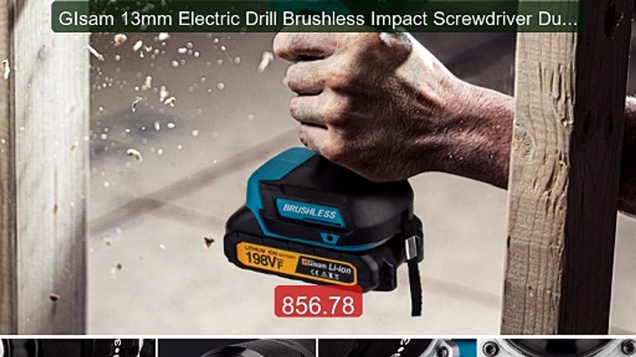 GIsam 13mm Electric Drill Brushless Impact Screwdriver Dual Speed ... -- Best Deal 2026 | Shop Now!