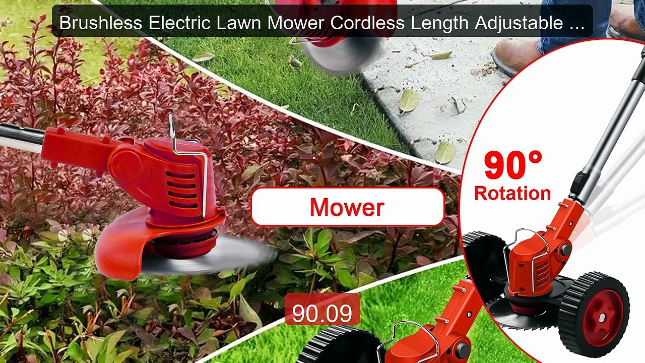 Brushless Electric Lawn Mower Cordless Length Adjustable Gr... -- Top Pick 2026 | Unbeatable Price!