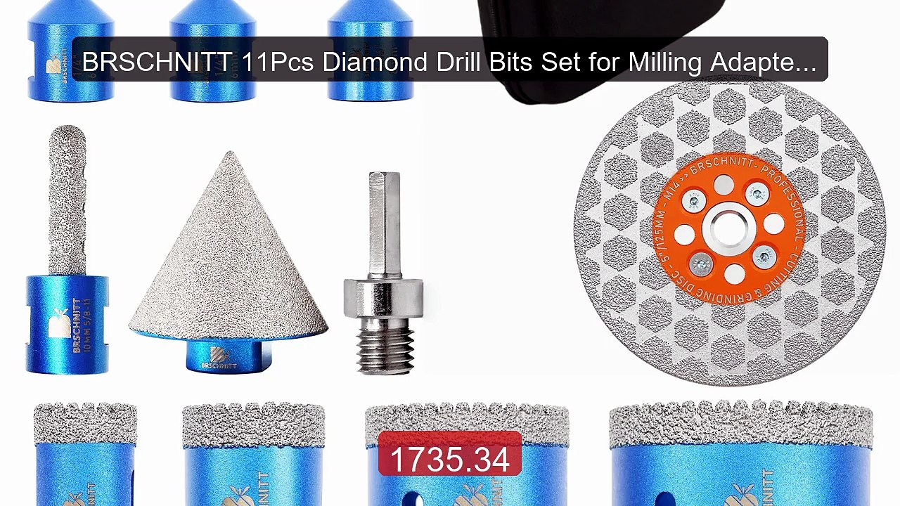BRSCHNITT 11Pcs Diamond Drill Bits Set for Milling Adapter for Gran... -- Top Rated 2026 | Buy Now!