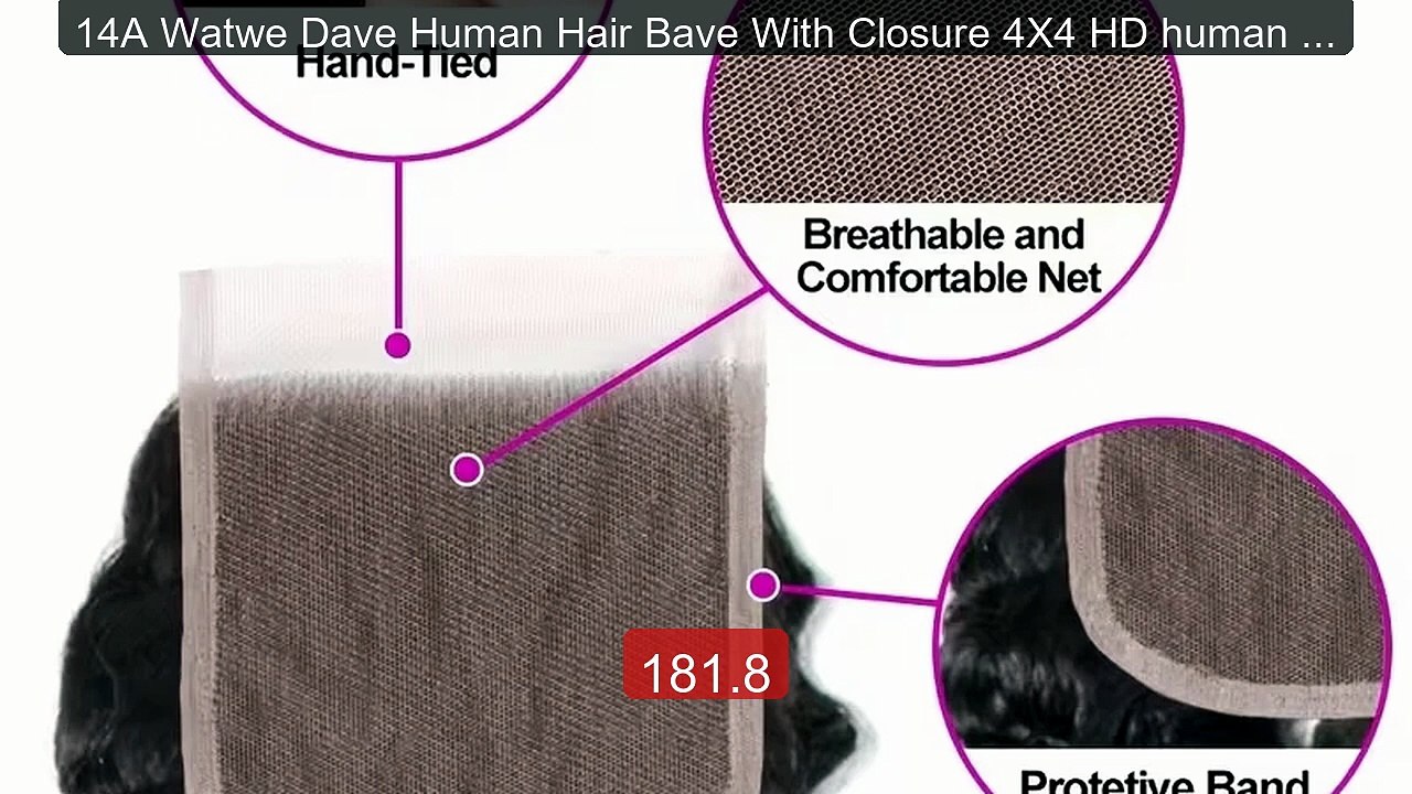 14A Watwe Dave Human Hair Bave With Closure 4X4 HD human Cl... -- Top Pick 2026 | Unbeatable Price!