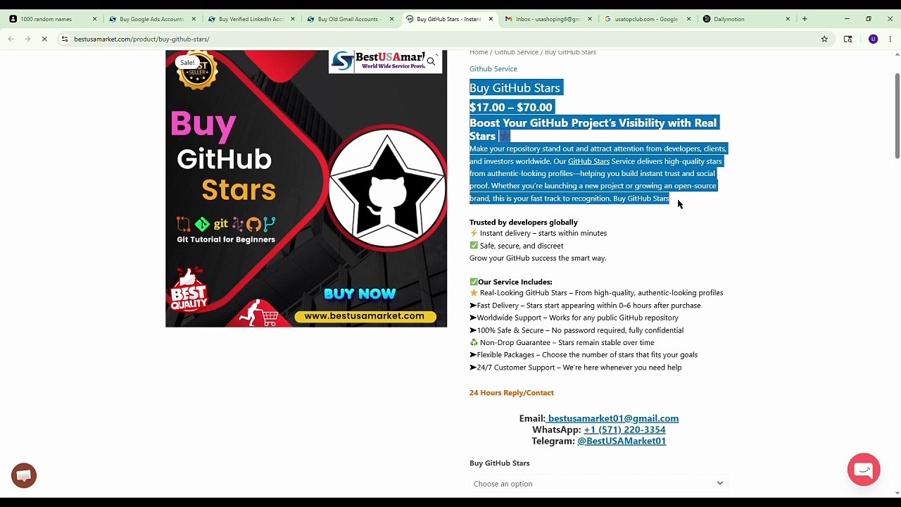 Top 10 Sites To Buy Github Star In USA (Good Service)
