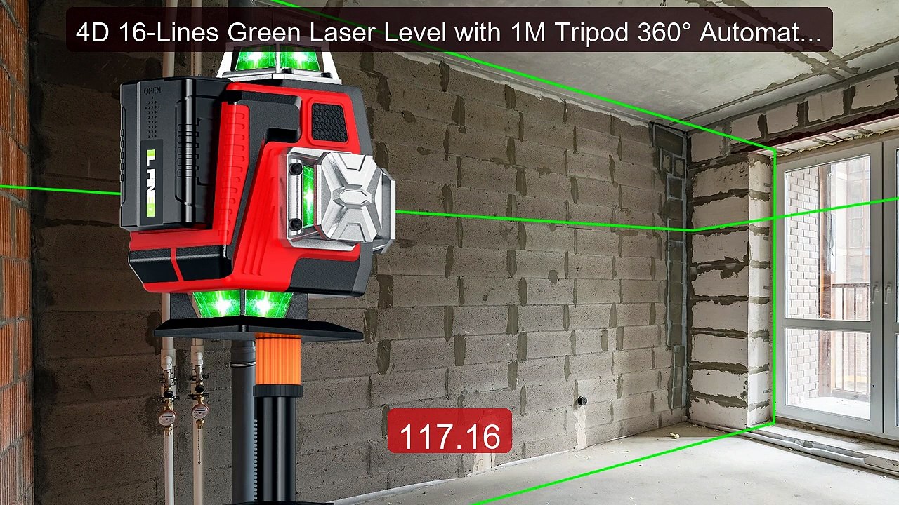 4D 16-Lines Green Laser Level with 1M Tripod 360° Automatic Horizo... -- Best Deal 2026 | Shop Now!