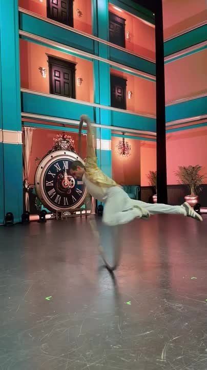 Artist Showcases Impressive Skill on Cyr Wheel