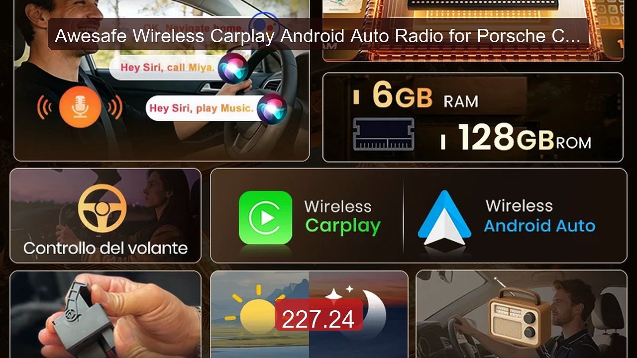 Awesafe Wireless Carplay Android Auto Radio for Porsche Cayenne 1 9... -- Top Rated 2026 | Buy Now!