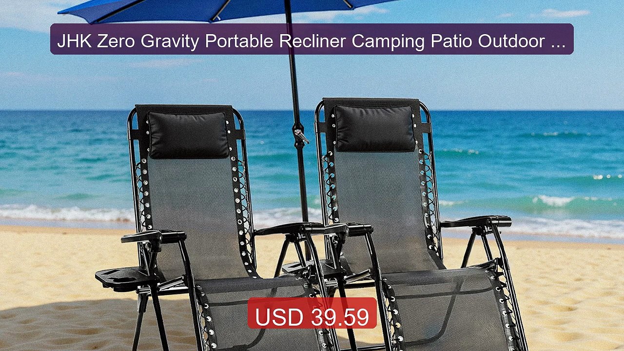 JHK Zero Gravity Portable Recliner Camping Patio Outdoor Ga... -- Top Pick 2026 | Unbeatable Price!