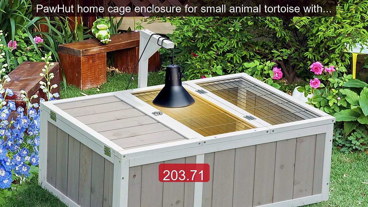 PawHut home cage enclosure for small animal tortoise with 2 d... -- Amazing Value 2026 | Must Have!