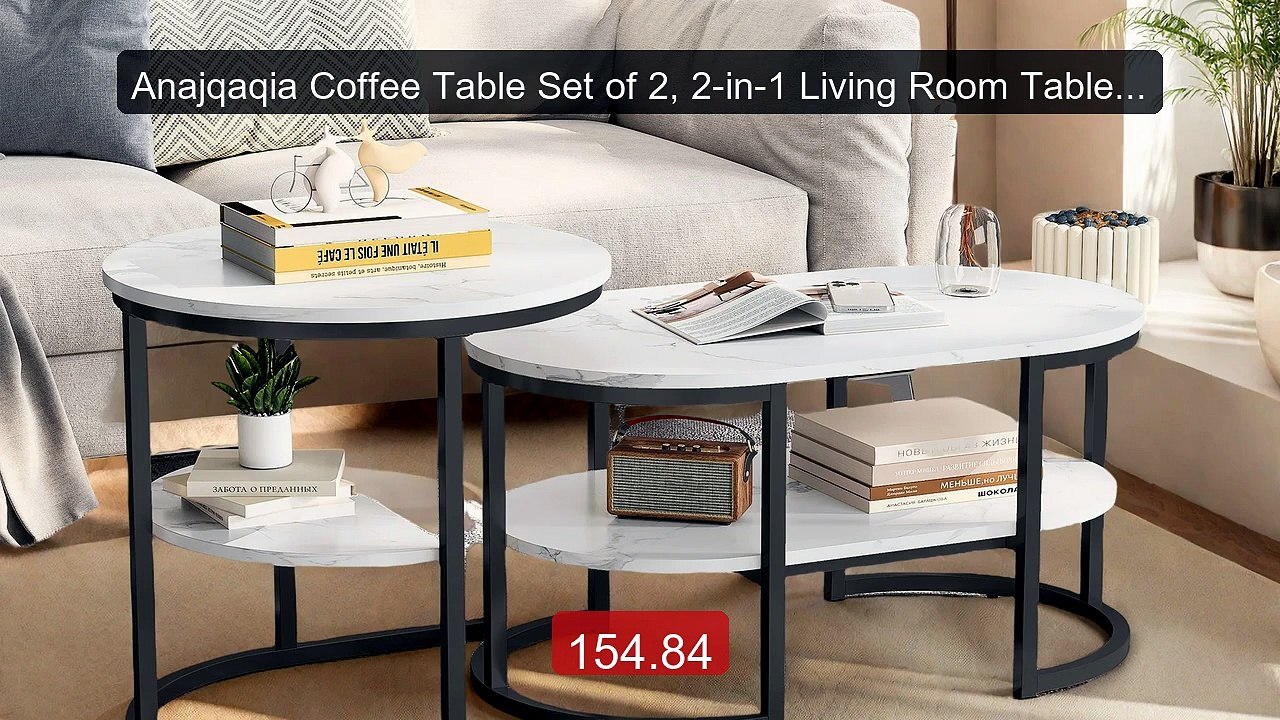 Anajqaqia Coffee Table Set of 2, 2-in-1 Living Room Table w... -- Top Pick 2026 | Unbeatable Price!