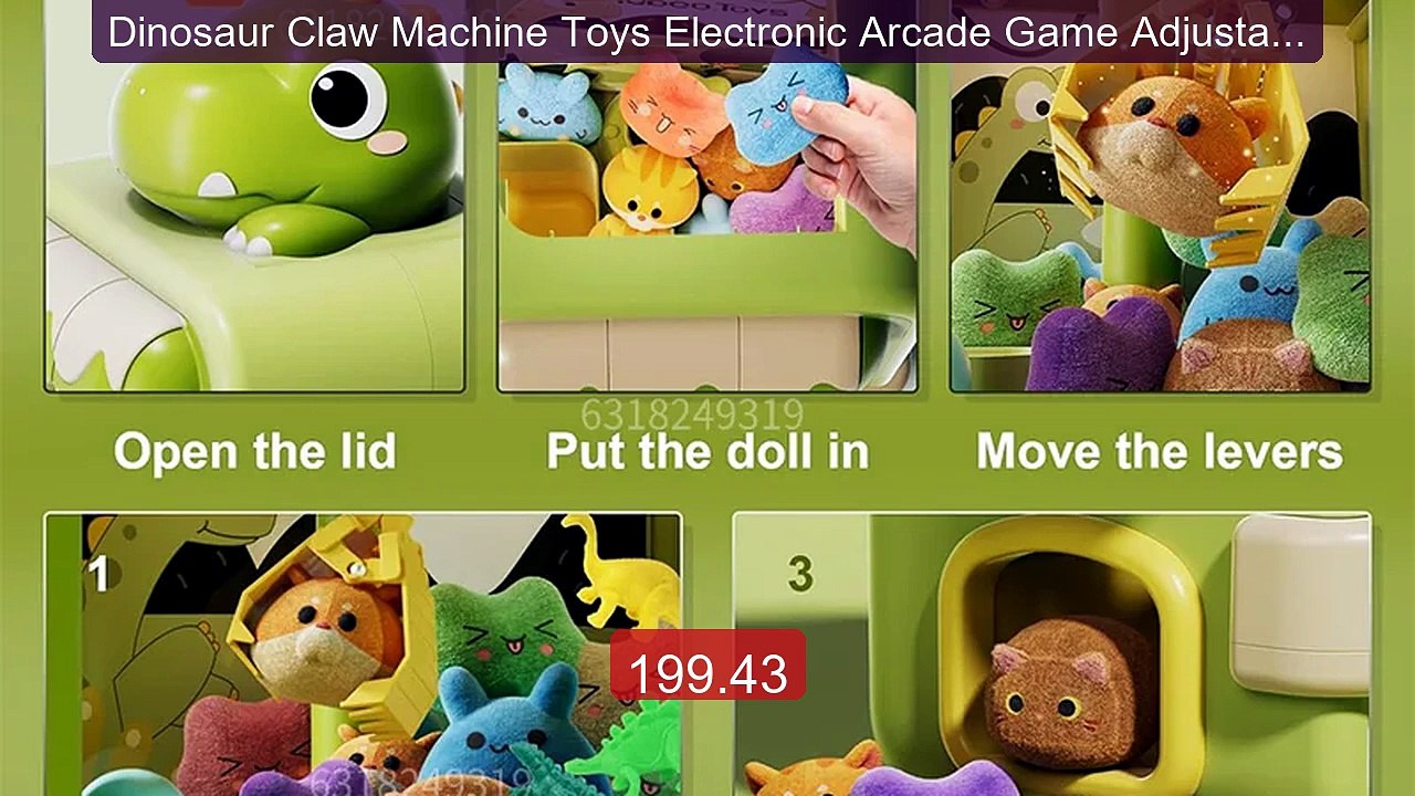 Dinosaur Claw Machine Toys Electronic Arcade Game Adjustable ... -- Amazing Value 2026 | Must Have!