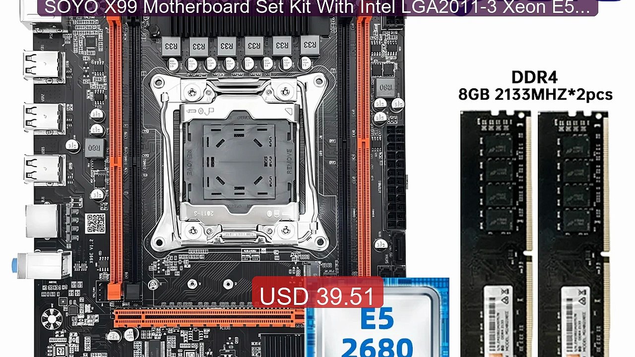 SOYO X99 Motherboard Set Kit With Intel LGA2011-3 Xeon E5 2680 V4 ... -- Best Deal 2026 | Shop Now!