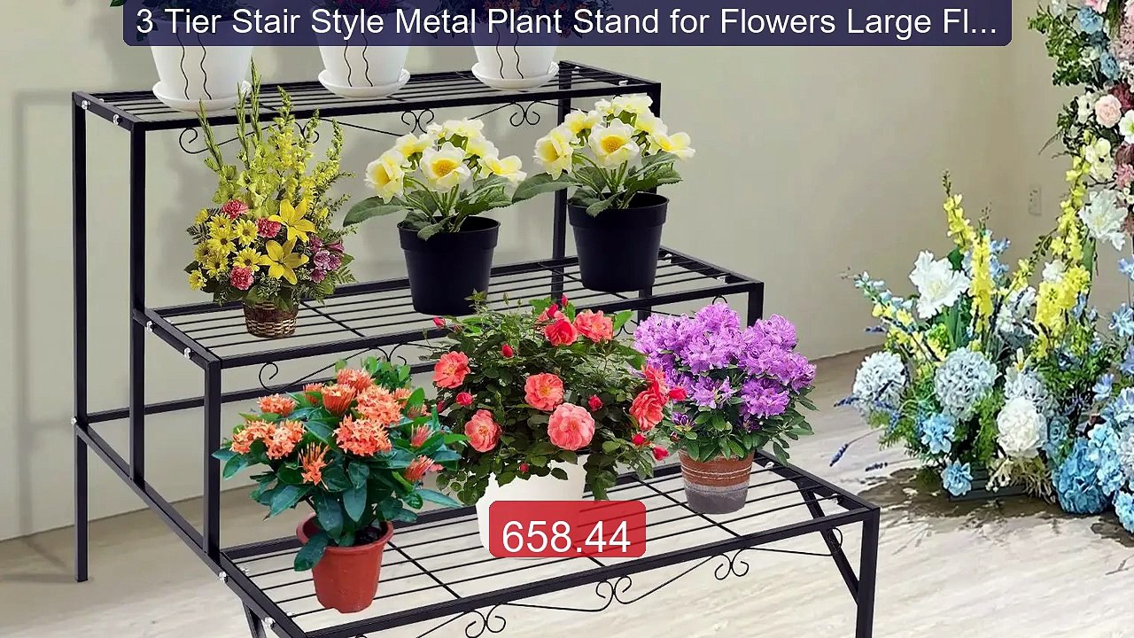 3 Tier Stair Style Metal Plant Stand for Flowers Large Flow... -- Top Pick 2026 | Unbeatable Price!