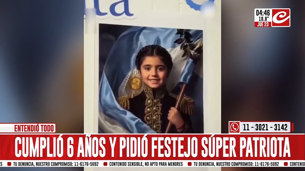 El festejo más patriota: nena cumplió años y mirá cómo lo celebró