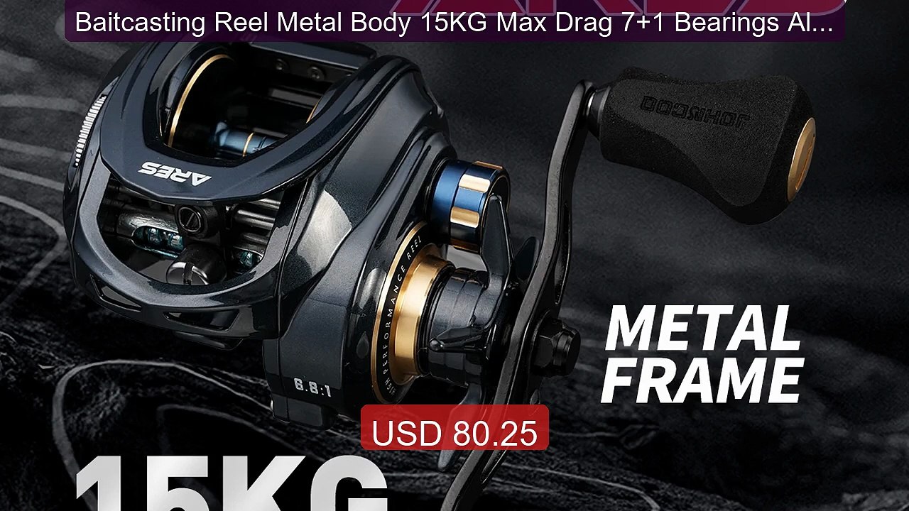 Baitcasting Reel Metal Body 15KG Max Drag 7+1 Bearings Aluminu... -- Best Buy 2026 | Great Quality!